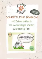 Vorschau - Präsentationen/Tafelbilder - Schriftliche Division I zweistellige Zahlen I interaktive PDF - Deckblatt