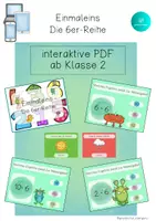 Vorschau - Spiele - interaktive PDF Einmaleins Die 6er Reihe - interaktives Pdf Sechserreihe - Deckblatt
