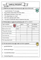 Vorschau - Arbeitsblätter - Simple Present Übungen - ausfüllbare PDF - Seite 1