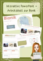 Vorschau - Arbeitsblätter - Bionik Klasse 6: Interaktive PPT + Arbeitsblatt // Distanzunterricht - Deckblatt