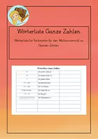 Vorschau - Arbeitsblätter - Materialpaket für Lernwörter Mathematik - Seite 1