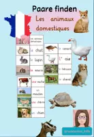Vorschau - Stationenlernen - Paare finden Les animaux domestiques - Deckblatt