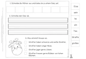 Vorschau - Arbeitsblätter - Klebeheft Tiere 2 (Lesen und Schreiben) - Seite 2