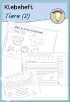 Vorschau - Arbeitsblätter - Klebeheft Tiere 2 (Lesen und Schreiben) - Deckblatt