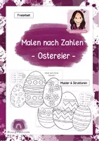 Vorschau - Arbeitsblätter - Malen nach Zahlen - Ostereier (Muster & Strukturen) - Deckblatt