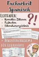 Vorschau - Merkblätter - Facharbeiten im Fach Spanisch - Deckblatt