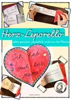 Vorschau - Arbeitsblätter - Herz-Leporello zum Muttertag - Deckblatt