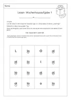 Vorschau - Arbeitsblätter - Lesehausaufgaben - Leseblätter 1 (Einsterns Schwester) - Seite 1