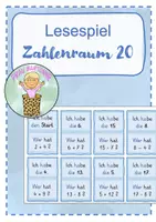 Vorschau - Spiele - Lesespiel /Rechenspiel: Zahlenraum 20 (Klasse 1) - Deckblatt
