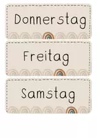 Vorschau - Poster - BUNDLE: Klassenkalender beige - Kalender, Wochentage + Geburtstagsreminder - Seite 2
