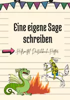 Vorschau - Arbeitsblätter - Eine eigene Sage schreiben (mit Bildern zum Anregen) - Deckblatt