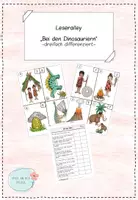 Vorschau - Arbeitsblätter - Leseralley "Bei den Dinosauriern" - Deckblatt