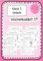 Vorschau - Arbeitsblätter - Wochen-Leseblatt 19 - Umlaute - Frohes Lernen in Grundschrift - Deckblatt