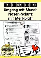 Vorschau - Merkblätter - Umgang mit Mund-Nasen-Schutz schwarz-weiß - Deckblatt