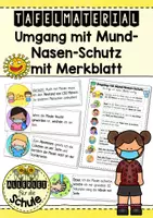 Vorschau - Merkblätter - Umgang mit Mund-Nasen-Schutz - Merkblatt und Tafelmaterial - Deckblatt