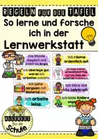 Vorschau - Stationenlernen - Lernwerkstatt - Regeln und Lernwerkstatt-Pass - Deckblatt