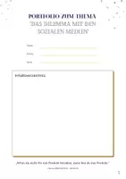 Vorschau - Arbeitsblätter - Das Dilemma mit den sozialen Medien - Deckblatt