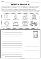 Vorschau - Arbeitsblätter - Writing Practice - Write a postcard from your summer holidays (Worksheet 2fach differenziert) - Seite 1