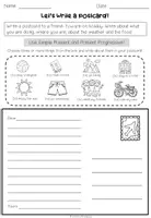 Vorschau - Arbeitsblätter - Writing Practice - Write a postcard from your summer holidays (Worksheet 2fach differenziert) - Seite 2