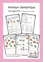 Vorschau - Arbeitsblätter - animaux domestiques-fiche de grammaire adjectifs1 - Seite 1