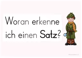 Vorschau - Poster - Woran erkenne ich einen Satz? - Seite 1