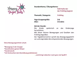 Vorschau - Stundenentwürfe - Kinderyoga - Bewegung im Morgenkreis: FRÜHLING - Seite 1