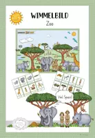 Vorschau - Stationenlernen - Wimmelbild - Zoo (mit Bildkarten) - Deckblatt