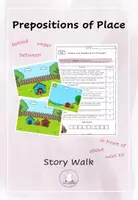Vorschau - Spiele - Prepositions of Place Story Walk differenzierte Lesespurgeschichte (digital) - Deckblatt