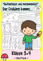 Vorschau - Arbeitsblätter - Lese-/ + Hörverstehen "Der Frühling kommt!" I Kl. 3+4 - Deckblatt