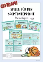Vorschau - Spiele - Spiele Sportunterricht, Unterrichtsbeginn - Deckblatt