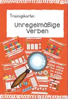 Vorschau - Aufgabenkarten - Kartei: Unregelmäßige Verben (Klasse 3-4) - Deckblatt