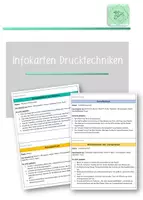 Vorschau - Arbeitsblätter - Infokarten Drucktechniken - Deckblatt