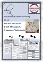 Vorschau - Stundenentwürfe - Wettkampf Zeichensetzung üben - Deckblatt