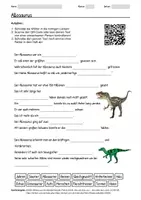 Vorschau - Arbeitsblätter - Arbeitsblatt zum Thema "Allosaurus" + Onlineübung & MP3 + - Deckblatt