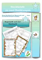 Vorschau - Arbeitsblätter - Magersucht und Ess-Brechsucht Steckbriefe - Deckblatt