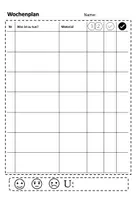 Vorschau - Stationenlernen - Wochenplan Vorlage - Seite 1