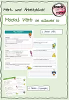 Vorschau - Arbeitsblätter - Arbeitsblatt Modal verb may - be allowed to (MORE! 3) - Deckblatt