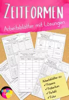 Vorschau - Arbeitsblätter - Zeitformen Arbeitsblätter - Deckblatt