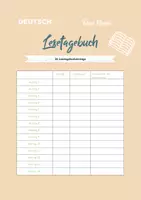 Vorschau - Unterrichtsreihen - Lesen - Lesetagebuch - 26 Lesetagebucheinträge - zwei Leselottos - Werkstatt - Seite 1
