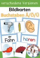 Vorschau - Bildkarten - Bildkarten - Buchstaben Ä Ö Ü Umlaute für die Buchstabeneinführung - Deckblatt