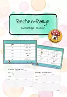 Vorschau - Stationenlernen - Rechen-Rallye - Zweistellige Division - Deckblatt
