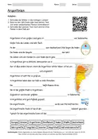 Vorschau - Arbeitsblätter - Arbeitsblatt zum Thema "Argentinien" + Onlineübung & MP3 + Infografik - Deckblatt