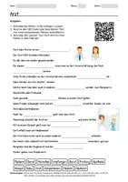 Vorschau - Arbeitsblätter - Arbeitsblatt zum Thema "Arzt" + Onlineübung & MP3 + Mindmap + Infografik - Deckblatt