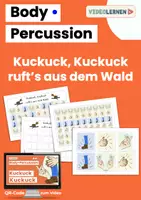 Vorschau - Arbeitsblätter - Bodypercussion zu Kuckuck Kuckuck • kreative Vorlagen für eigene Kompositionen • QR zum Video - Deckblatt