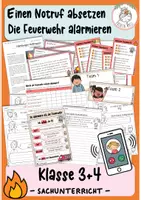Vorschau - Unterrichtsreihen - Einen Notruf absetzen "Die Feuerwehr alarmieren" (Kl. 3+4) - Deckblatt