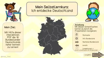 Vorschau - Merkblätter - Selbstlernkurs: Ich entdecke Deutschland (Bundesländer Wissenskartei), interaktive PDF - Seite 2