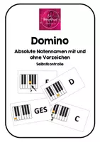 Vorschau - Spiele - Absolute Notennamen - Domino mit Vorzeichen - Deckblatt