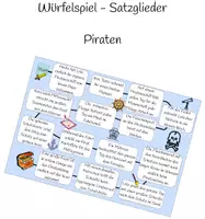 Vorschau - Spiele - Würfelspiel - Satzglieder - Piraten - Deckblatt