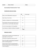 Vorschau - Klassenarbeiten - Bewertungsbogen Darstellendes Spiel - Seite 1
