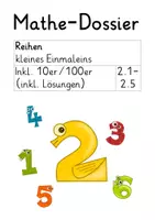 Vorschau - Arbeitsblätter - 5 Dossiers kleines 1x1 - 2. Teil - inkl. 10er + 100er - Deckblatt